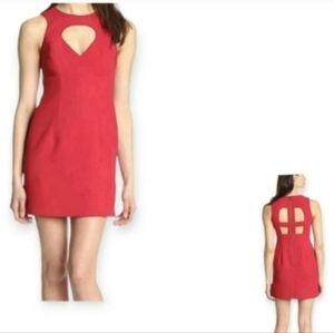 BCBG Red Cutout Mini Dress 6 Sleeveless